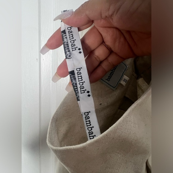 Bambah Linen Cropped Cuffed Pants - Picture 5 of 9